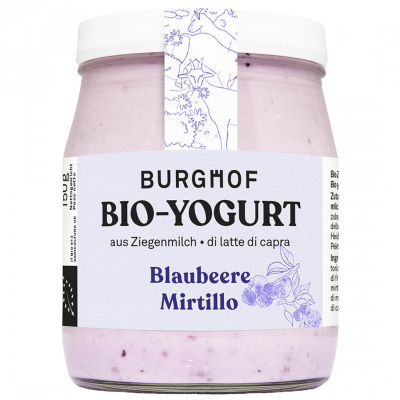 Burghof yogurt di capra mirtillo in vetro (150gr)